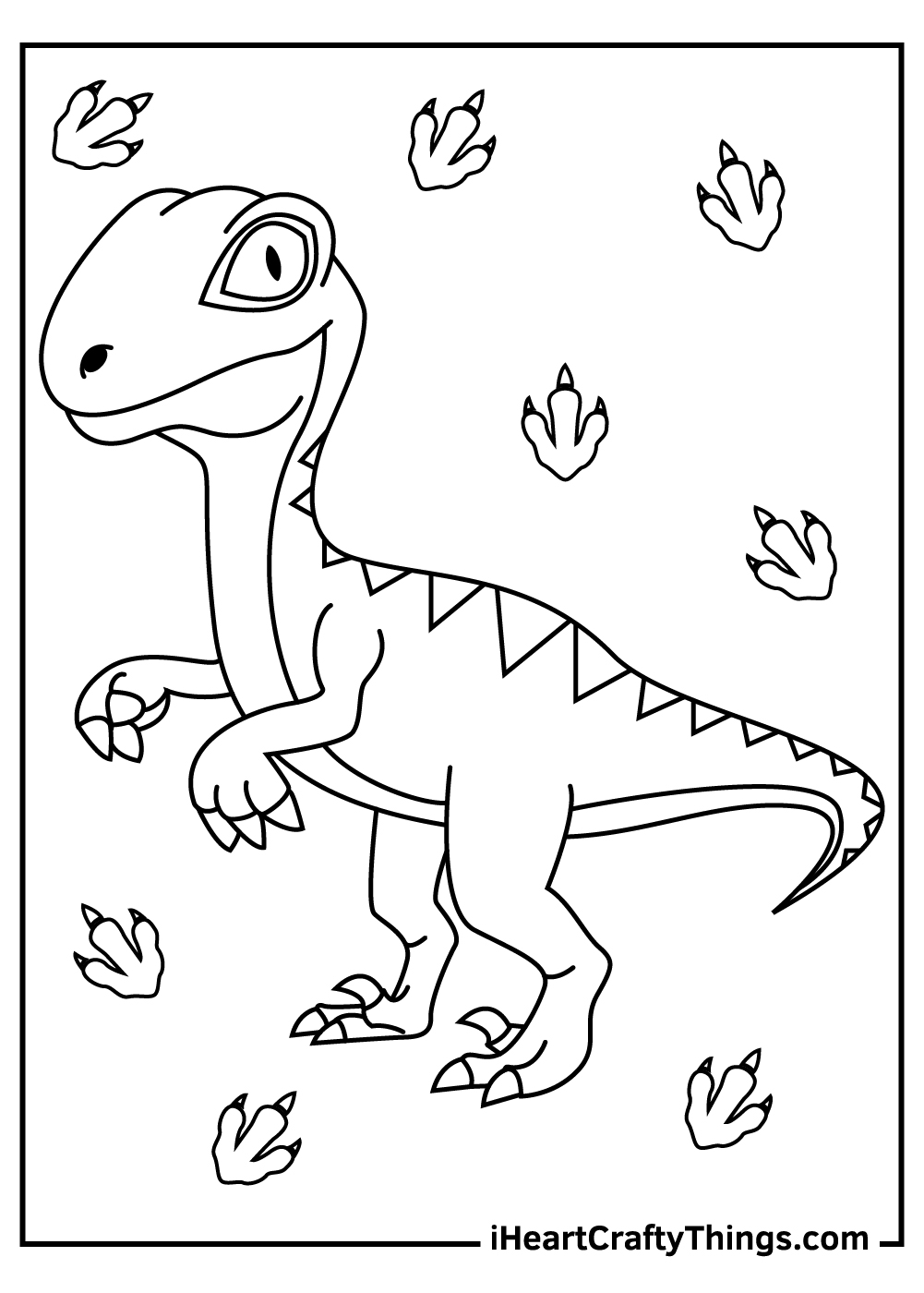 velociraptor coloring pages for kids free download