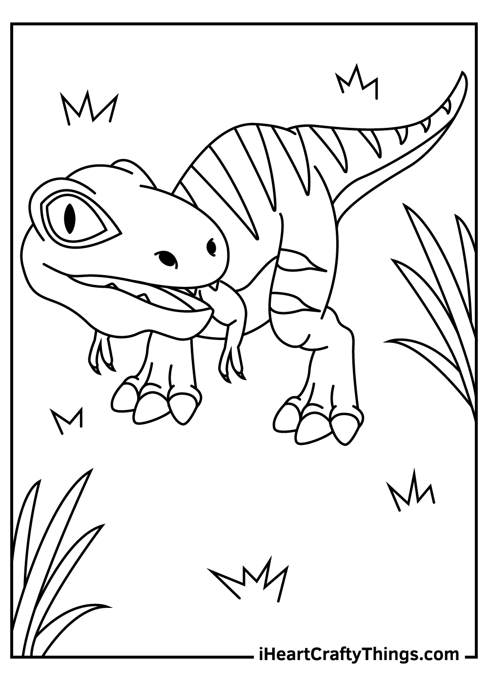 velociraptor coloring page