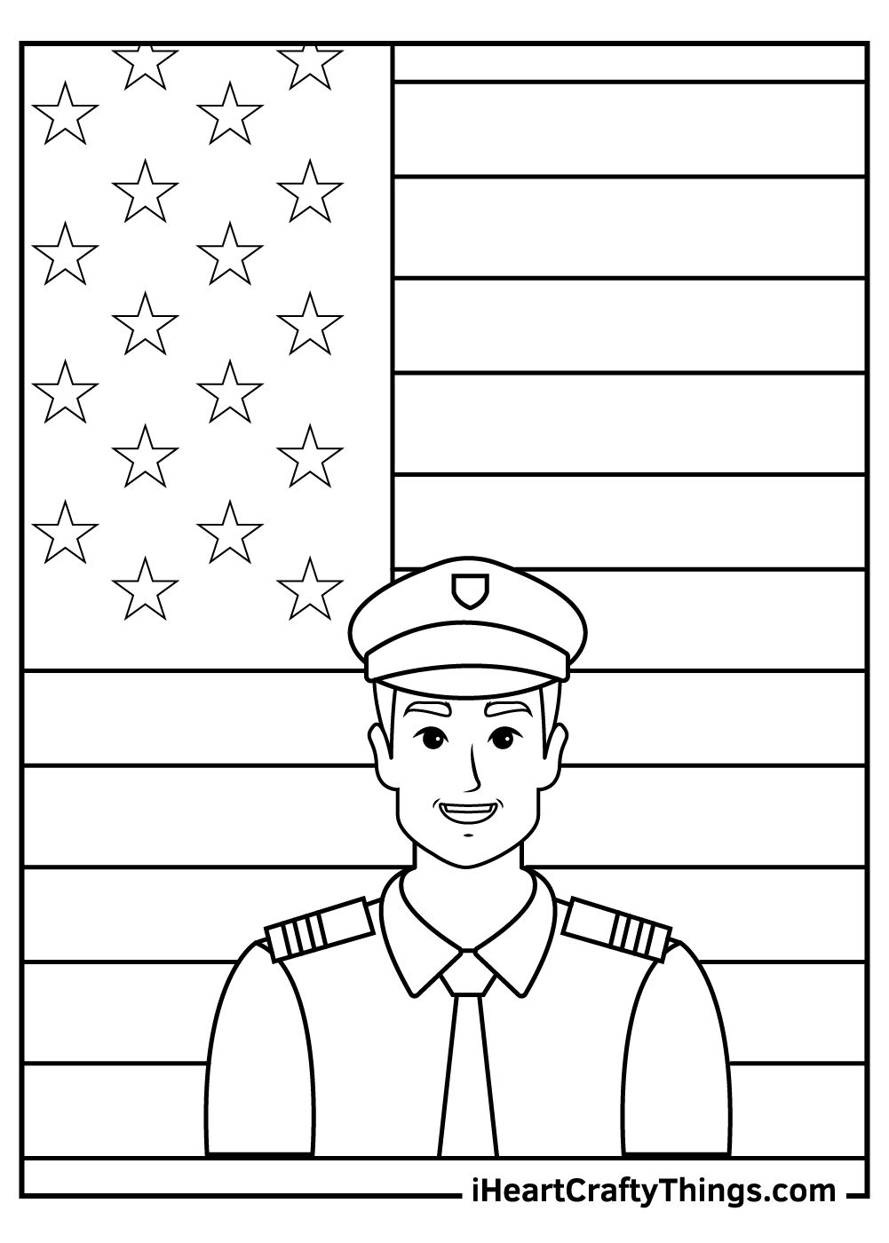 Veterans Day Cards Printable To Color