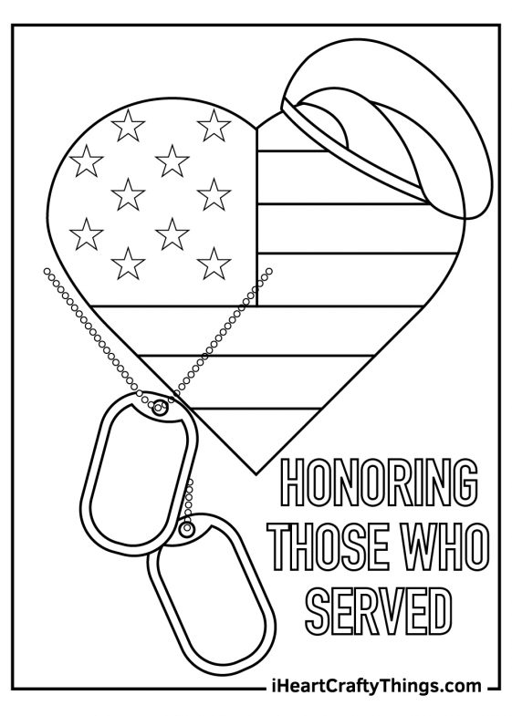 Veterans Day Thank You Coloring Page Sketch Coloring Page