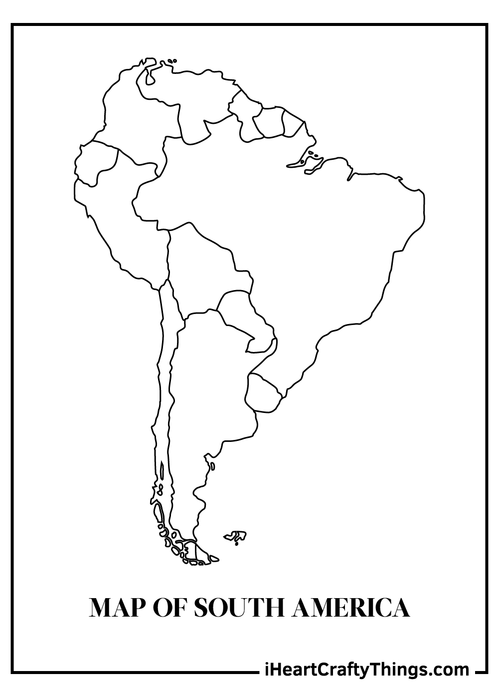 south america coloring sheet