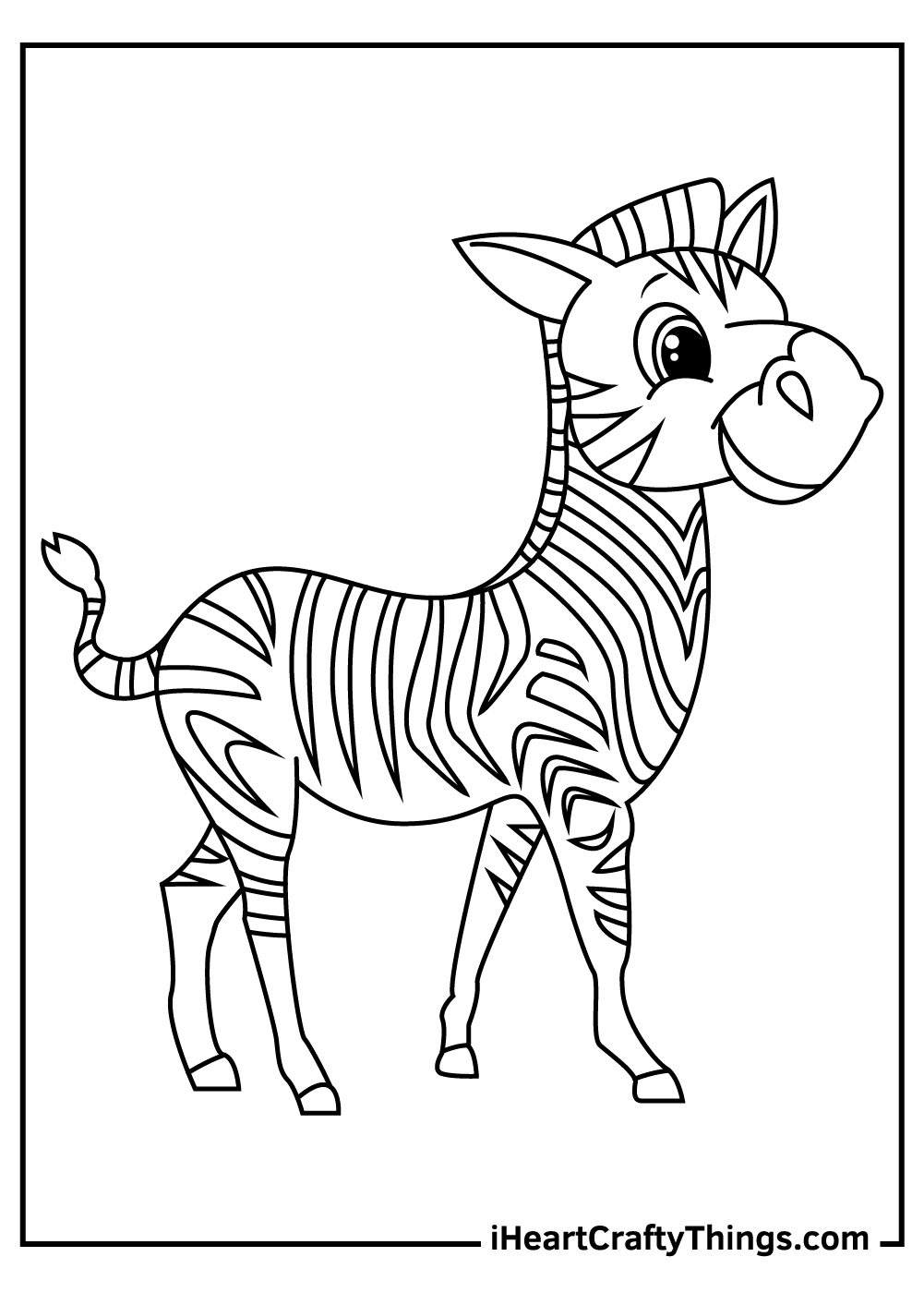 Zebra Coloring Book For Kids: 50 Cute Zebra Designs for Kids And Toddlers  (Paperback)