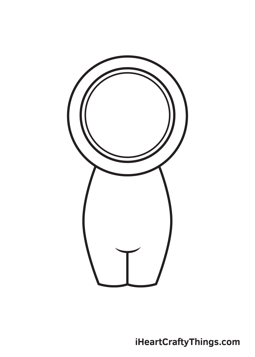astronaut drawing step 3