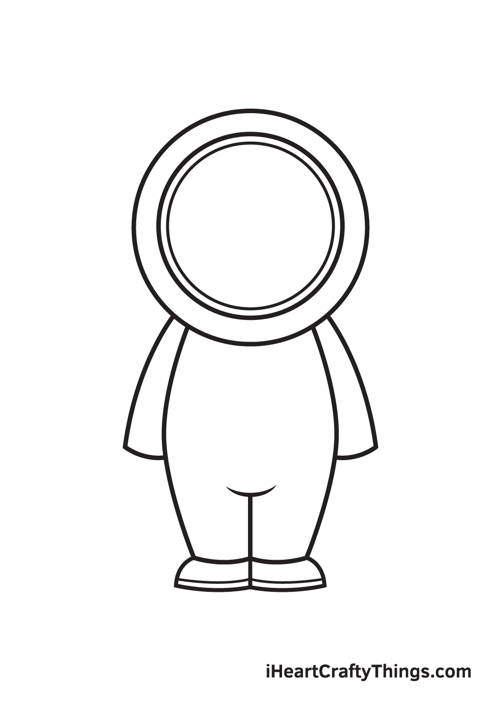 astronaut drawing step 5