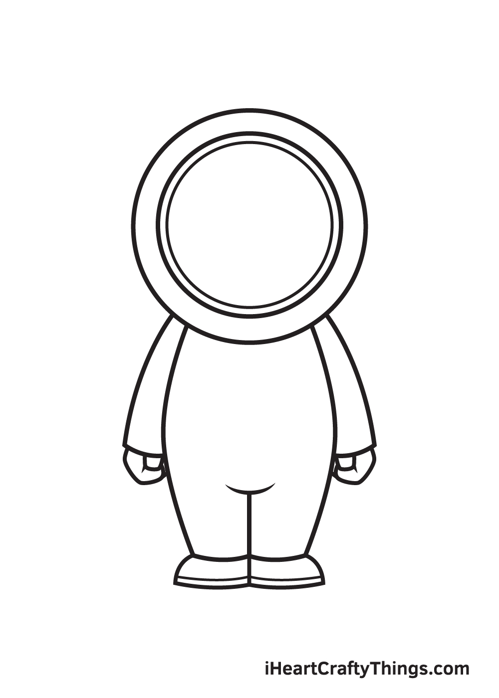 astronaut drawing step 6
