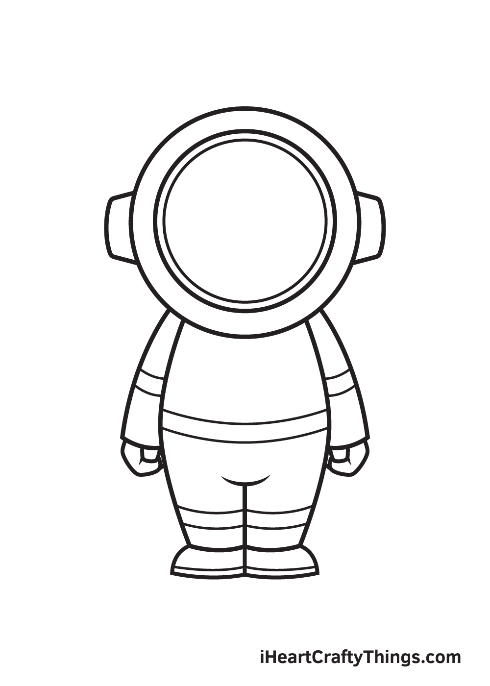 astronaut drawing step 8