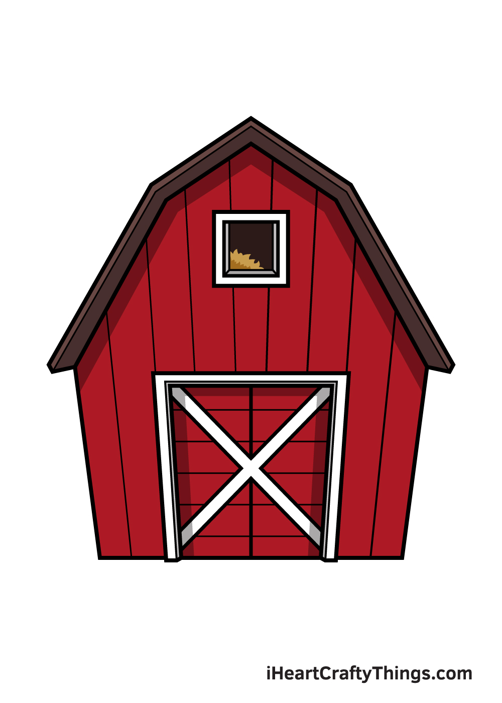 Barn Drawing - How To Draw A Barn Step By Step