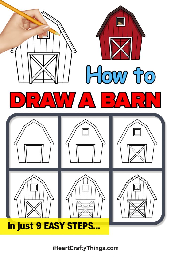 Barn Drawing - How To Draw A Barn Step By Step