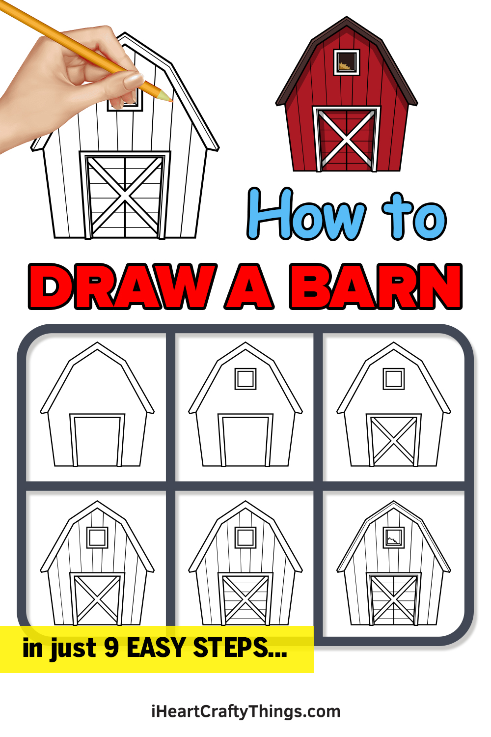 How To Draw A Barn Easy Drawing Tutorial For Kids – NBKomputer