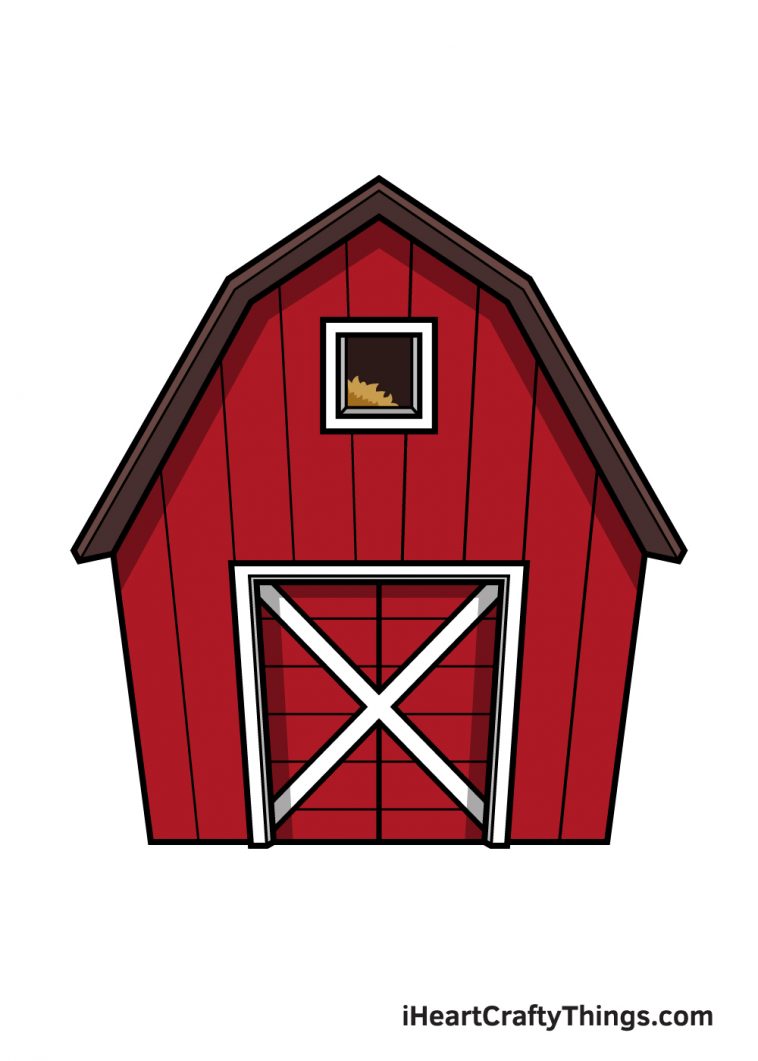 Barn Drawing How To Draw A Barn Step By Step