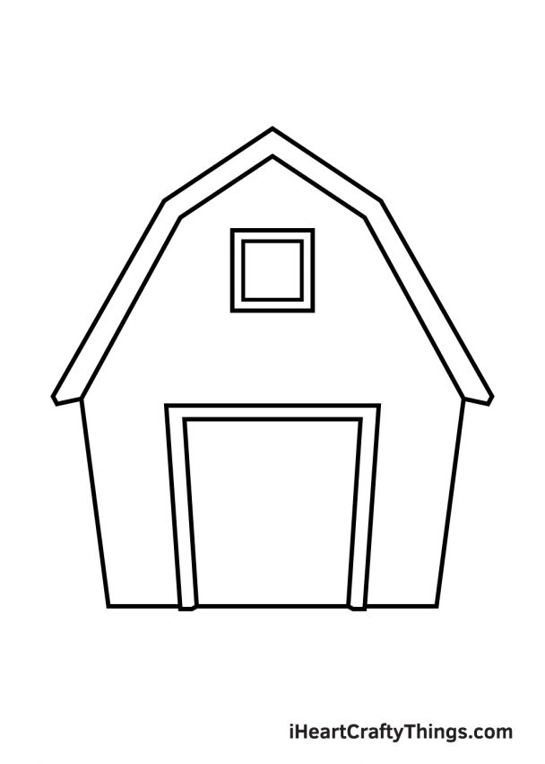 Barn Drawing - How To Draw A Barn Step By Step