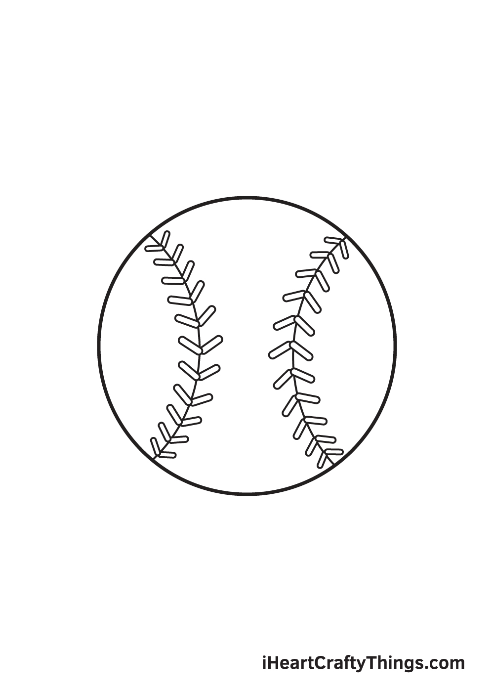 baseball drawing step 8
