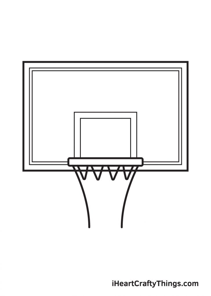 Basketball Hoop Drawing - How To Draw A Basketball Hoop Step By Step