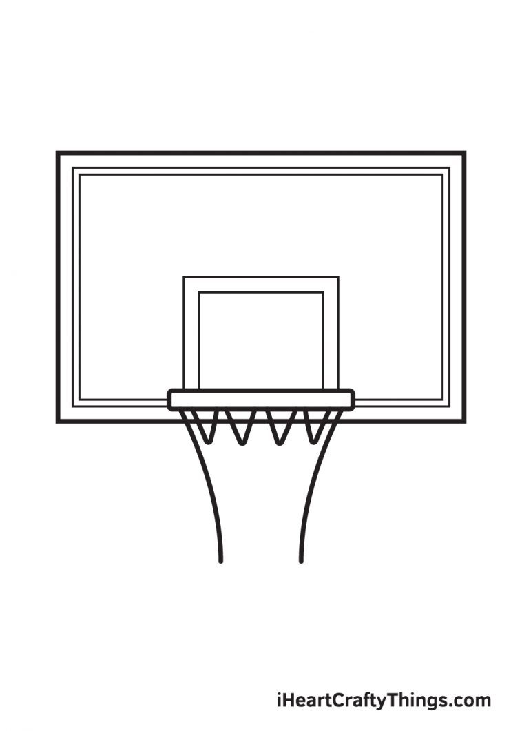 Basketball Hoop Drawing - How To Draw A Basketball Hoop Step By Step