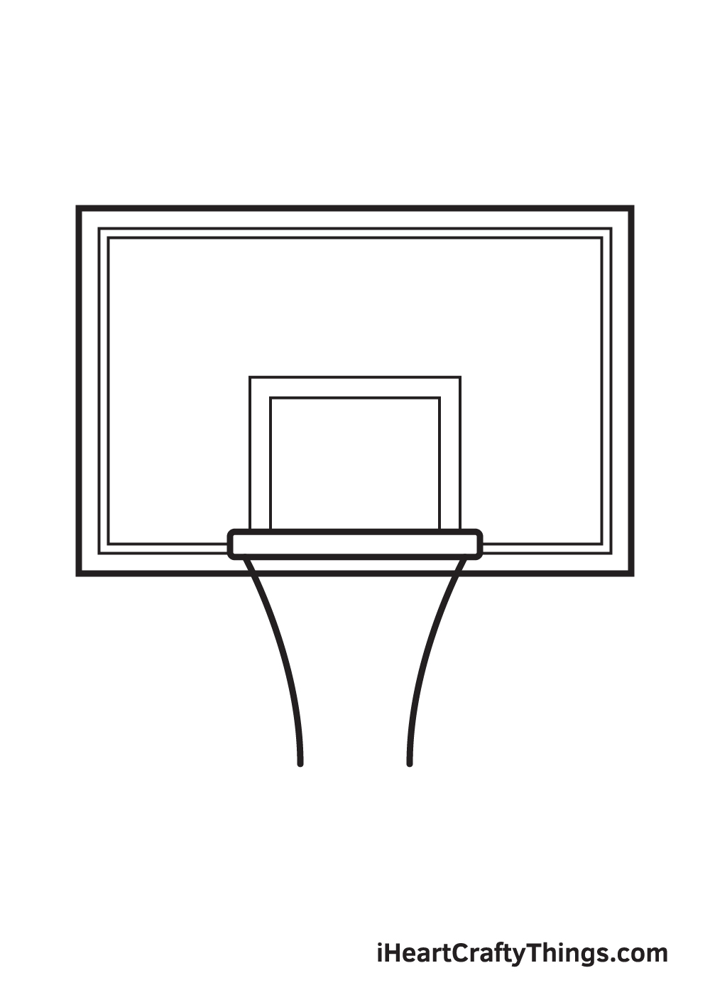 basketball hoop drawing step 6