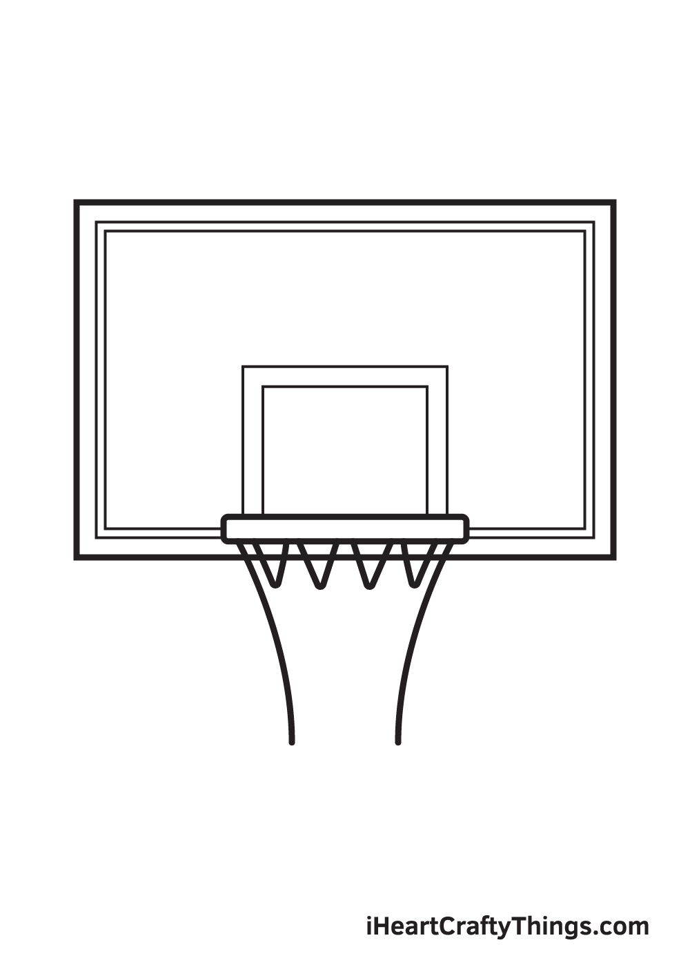 basketball hoop drawing step 7