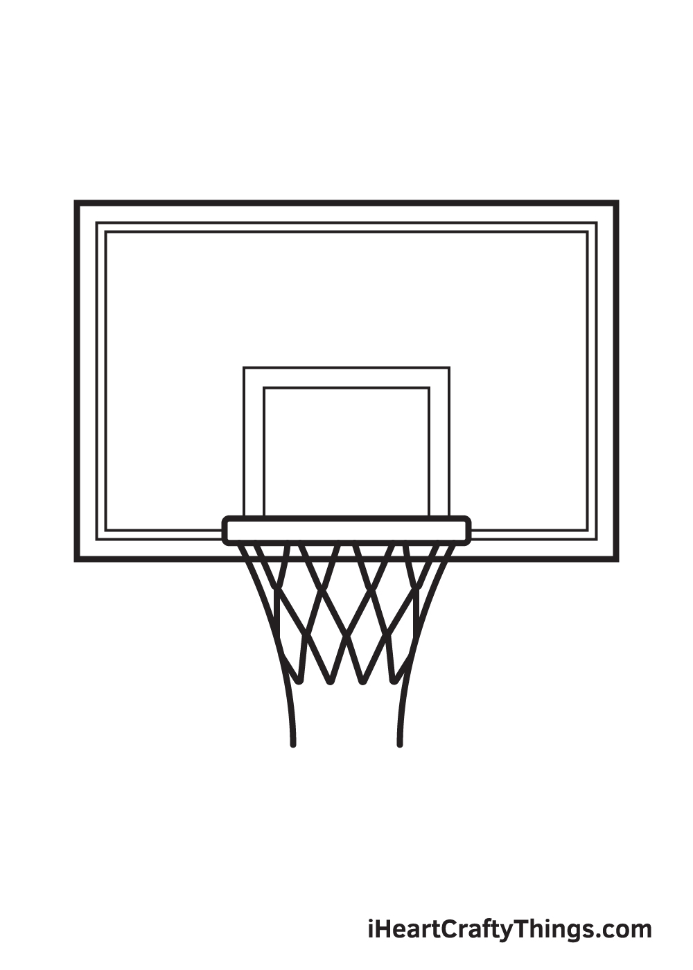 basketball hoop drawing step 8