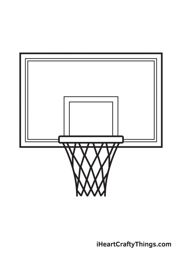 Basketball Hoop Drawing How To Draw A Basketball Hoop Step By Step