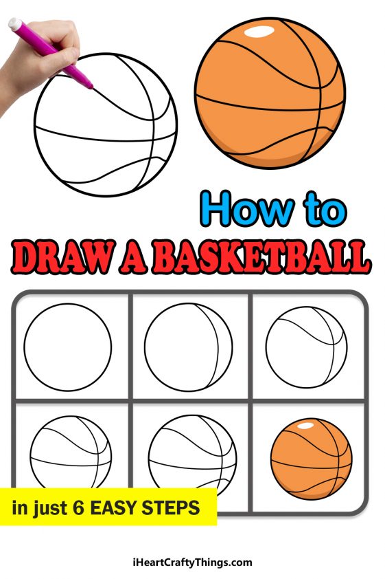 Basketball Drawing - How To Draw A Basketball Step By Step