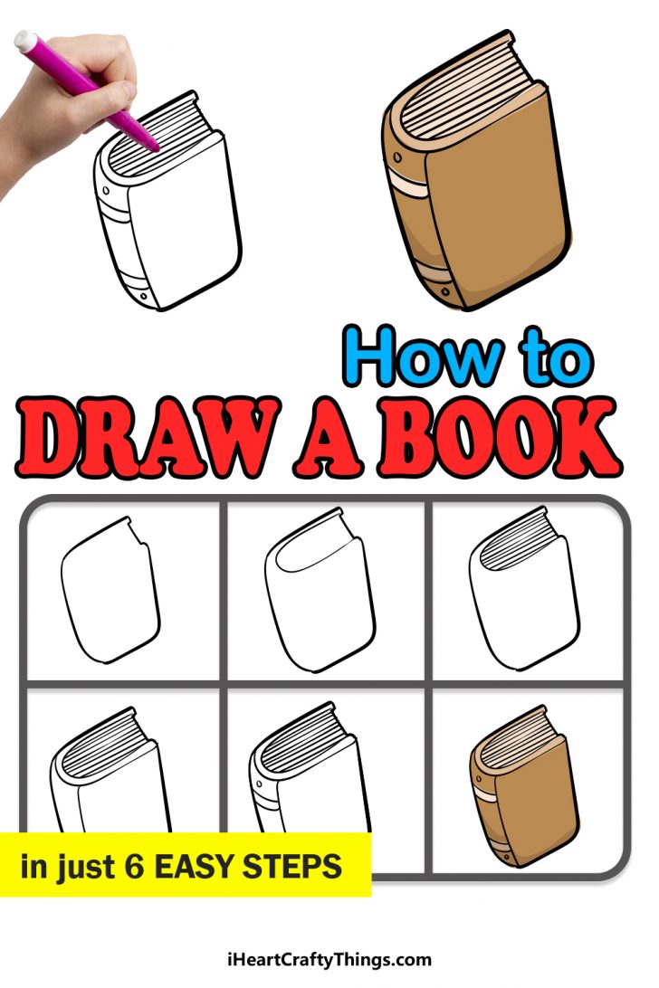 Book Drawing - How To Draw A Book Step By Step