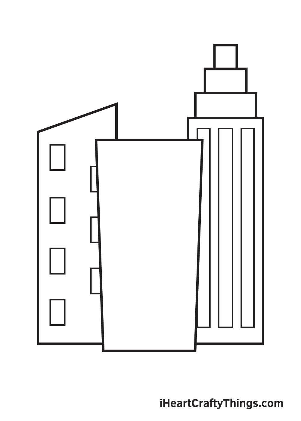 How to Draw a Skyscraper - Step-by-Step Skyscraper Drawing