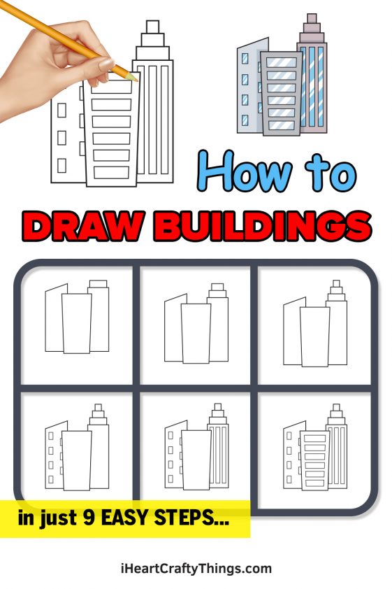 Buildings Drawing - How To Draw Buildings Step By Step