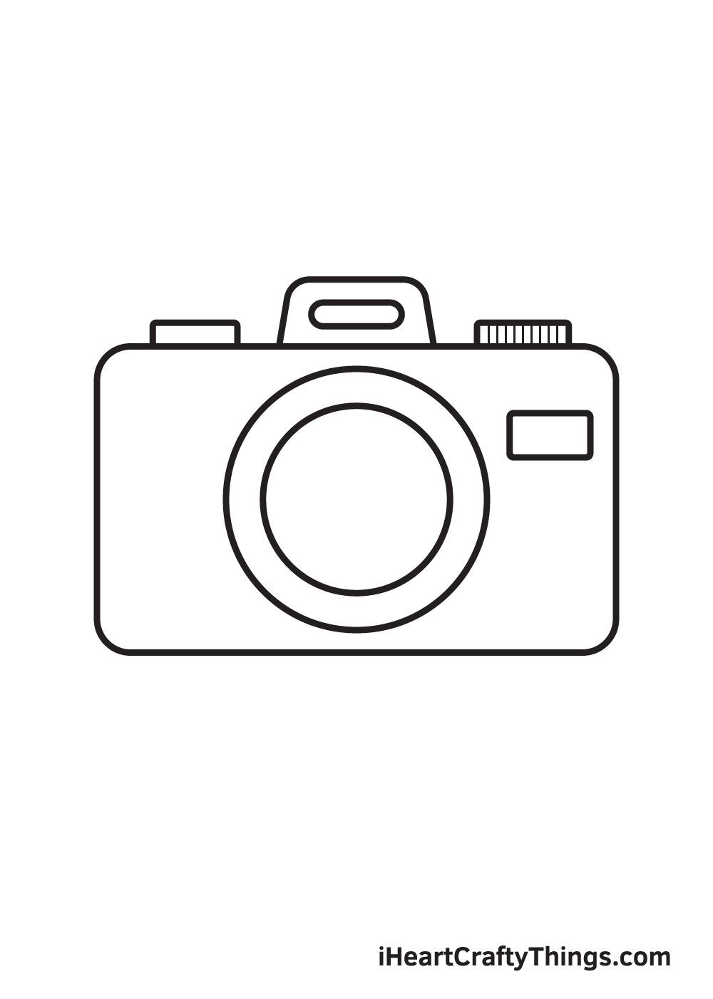 Camera DRAWING – STEP 8 - 9 Bước cơ bản thực hiện vẽ máy ảnh đẹp đơn giản