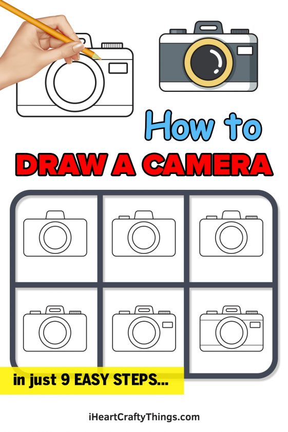 Camera Drawing - How To Draw A Camera Step By Step