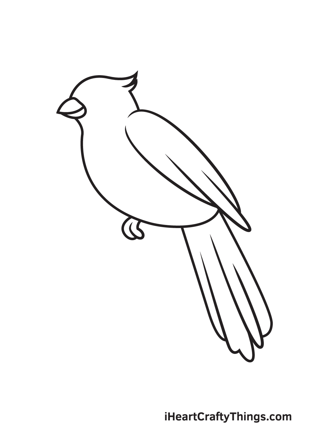 how to draw a easy bird step by step