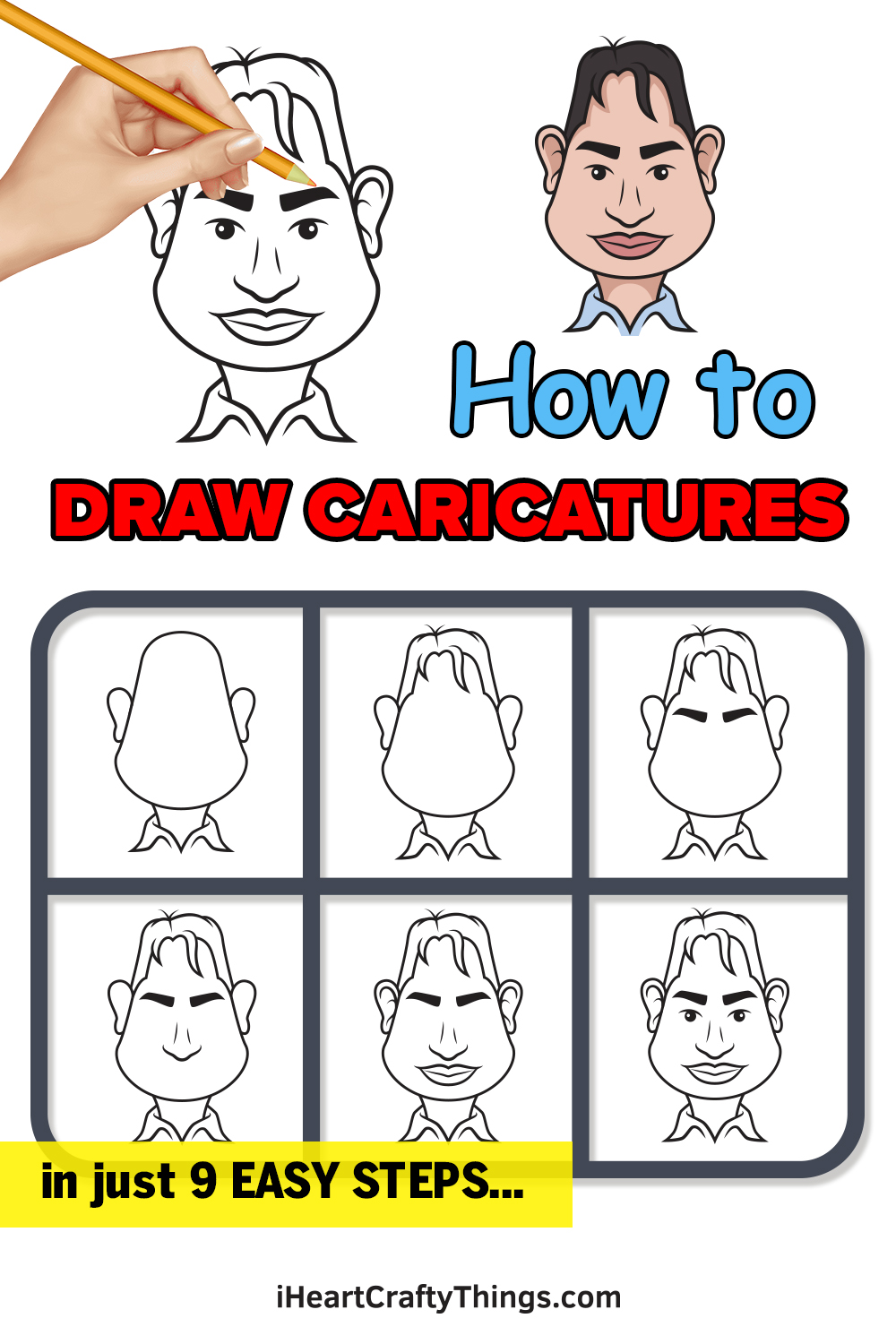 how to draw caricatures in 9 easy steps