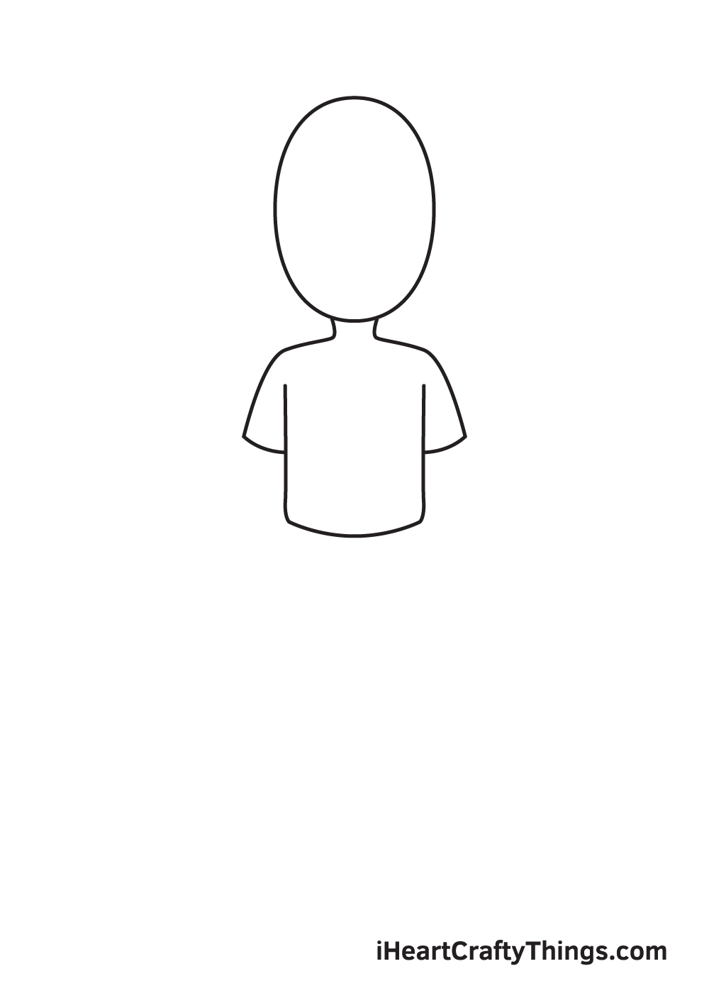 cartoon people drawing step 2