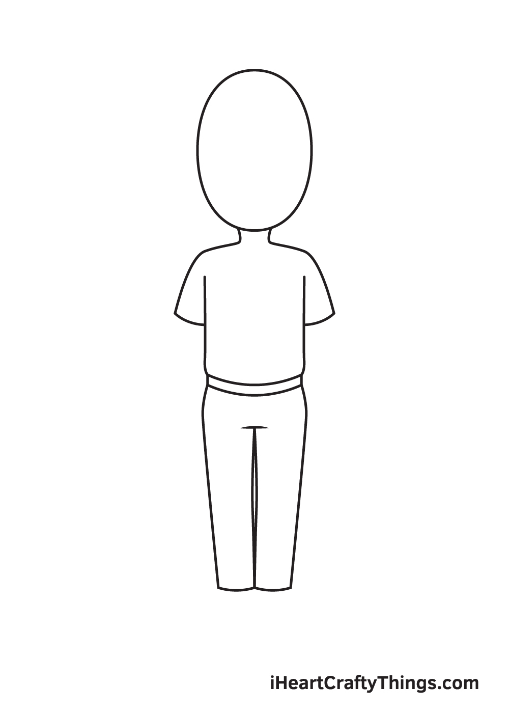 cartoon people drawing step 3