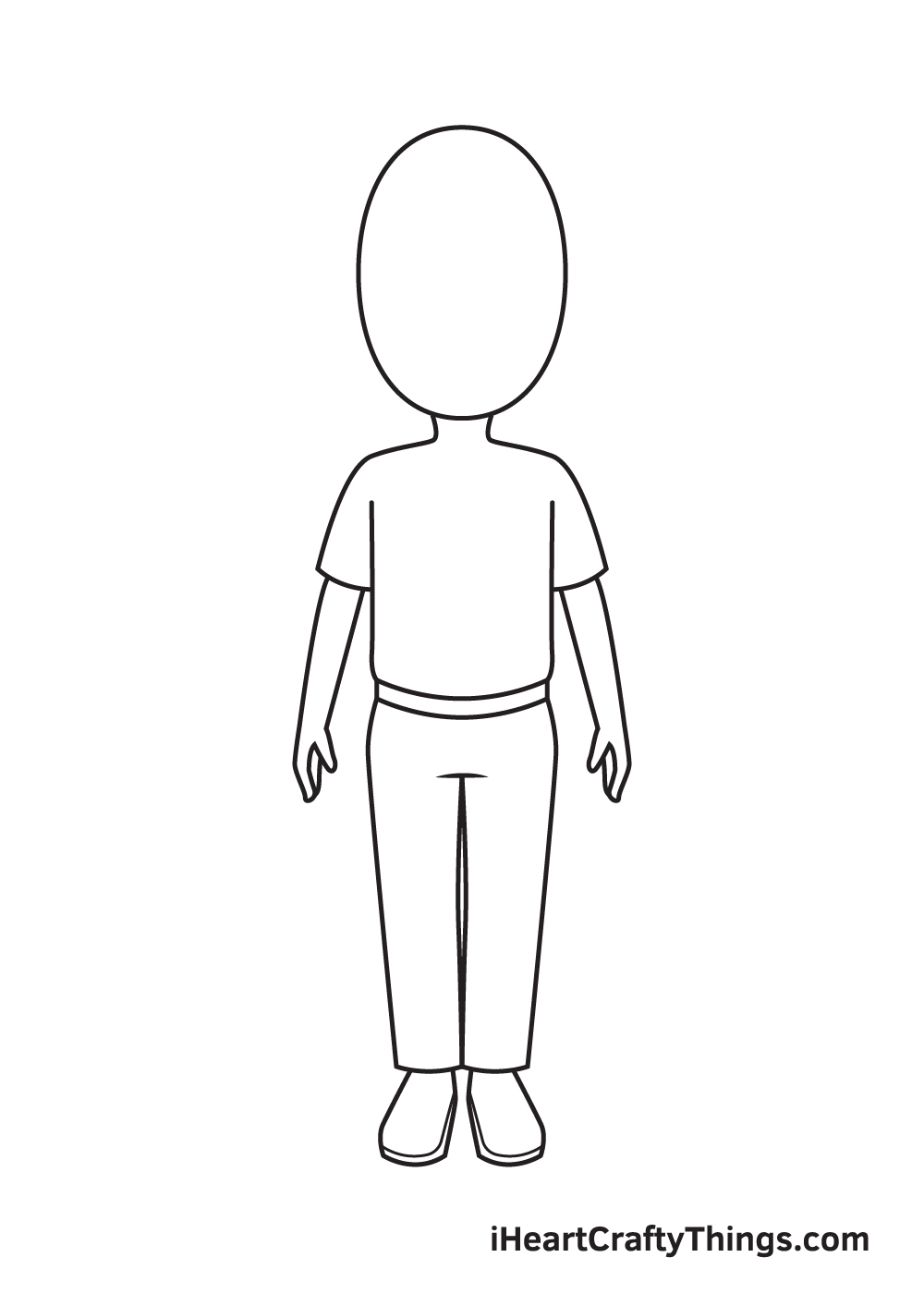 cartoon people drawing step 5