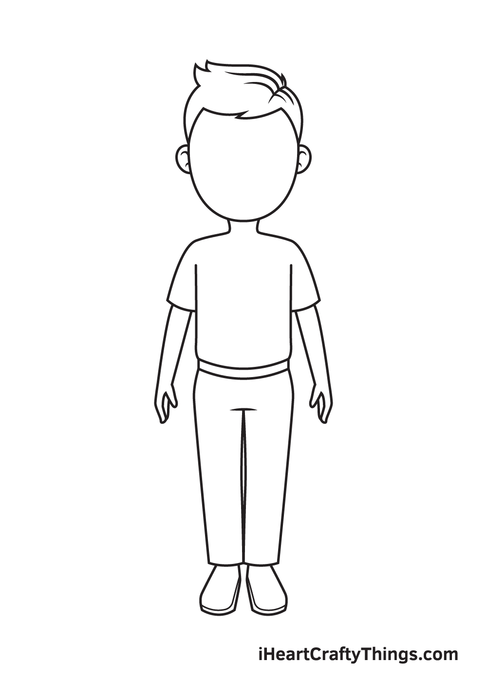 cartoon people drawing step 7