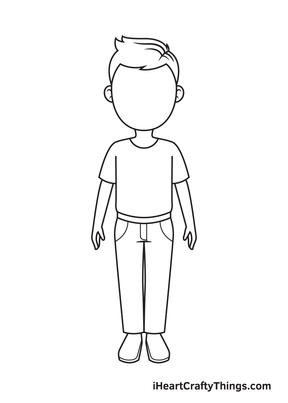 cartoon people drawing step 8