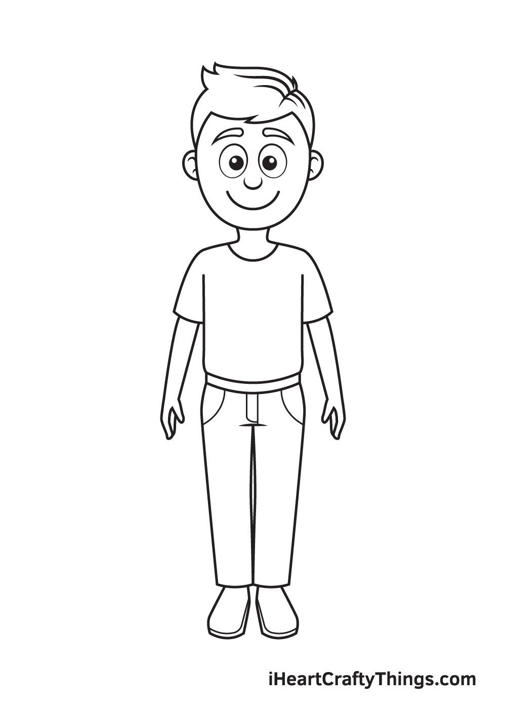 cartoon people drawing step 9