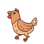 how to draw a chicken image