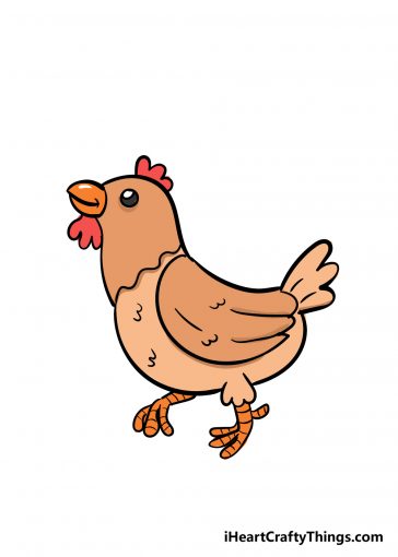 how to draw a chicken image