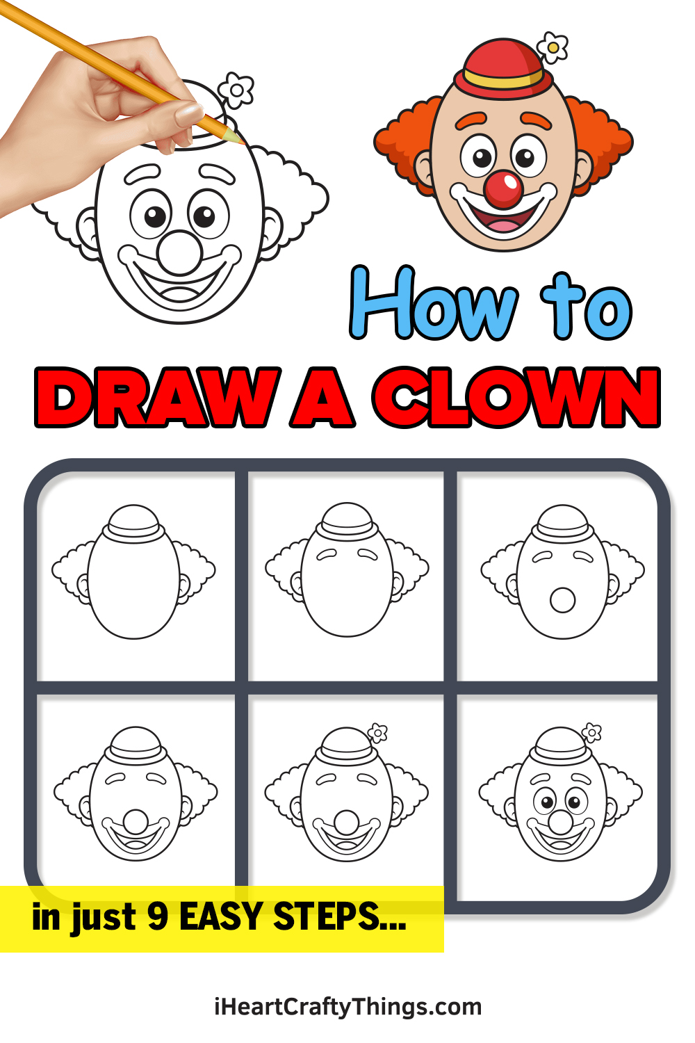 Clown Drawing - How To Draw A Clown Step By Step