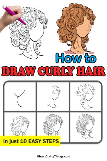 Curly Hair Drawing - How To Draw Curly Hair Step By Step