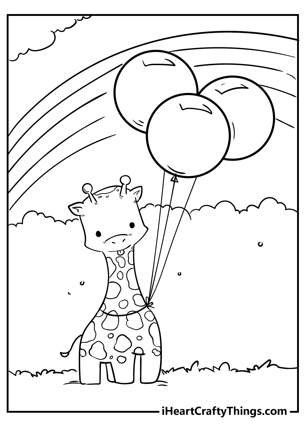 cute little giraffe coloring pages free printable