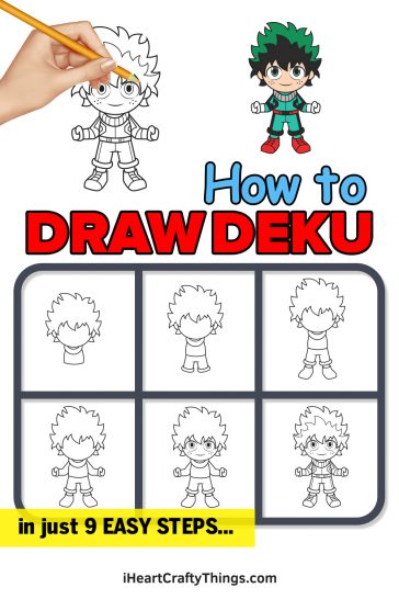 Deku Drawing - How To Draw Deku Step By Step