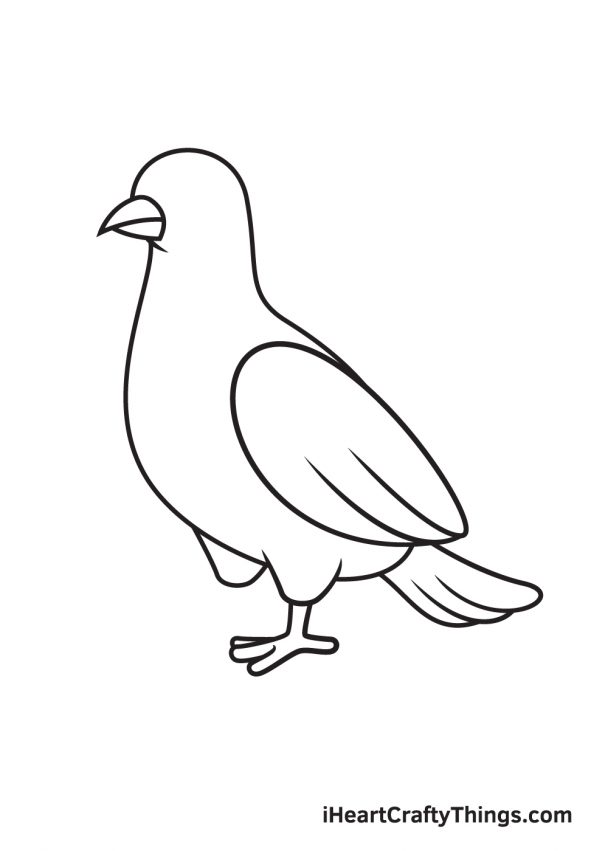 Dove Drawing - How To Draw A Dove Step By Step