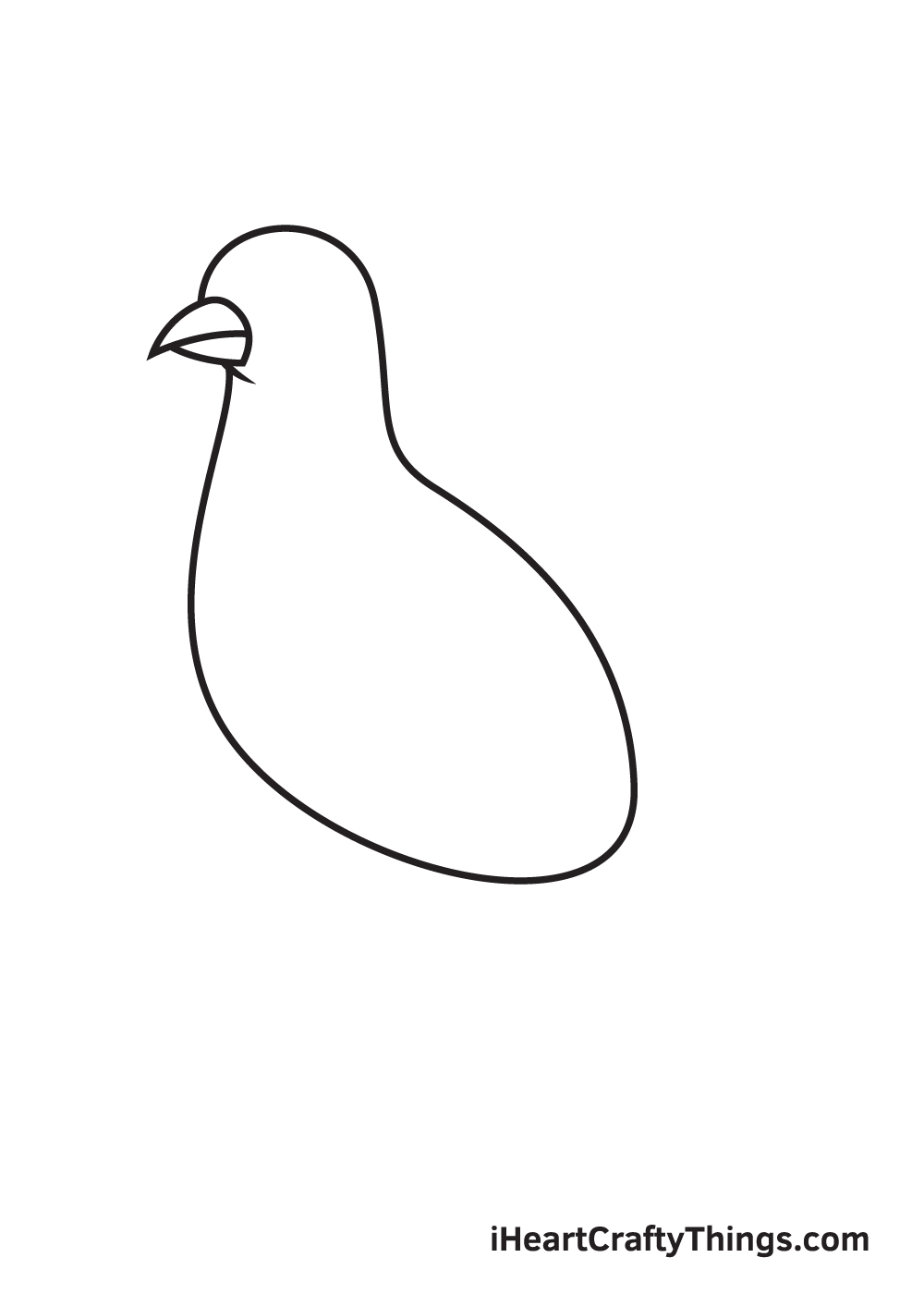 dove drawing step 3