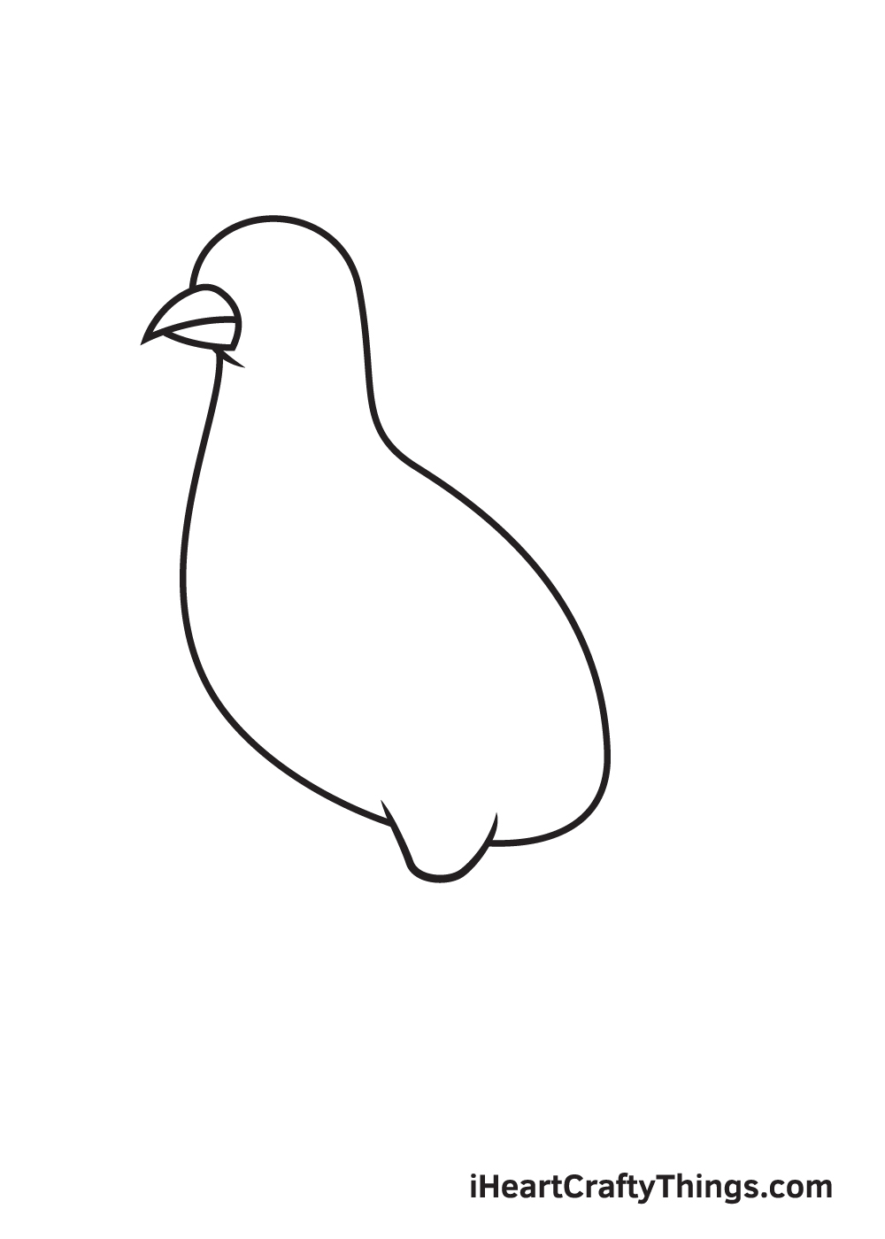 dove drawing step 4