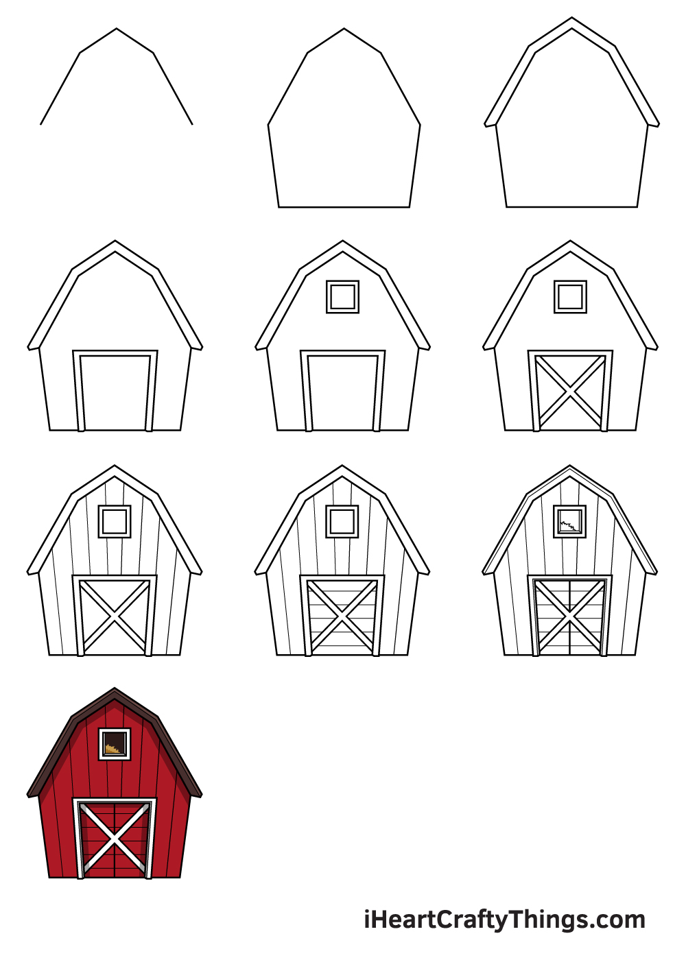 How To Draw Barn Step By Step – NBKomputer