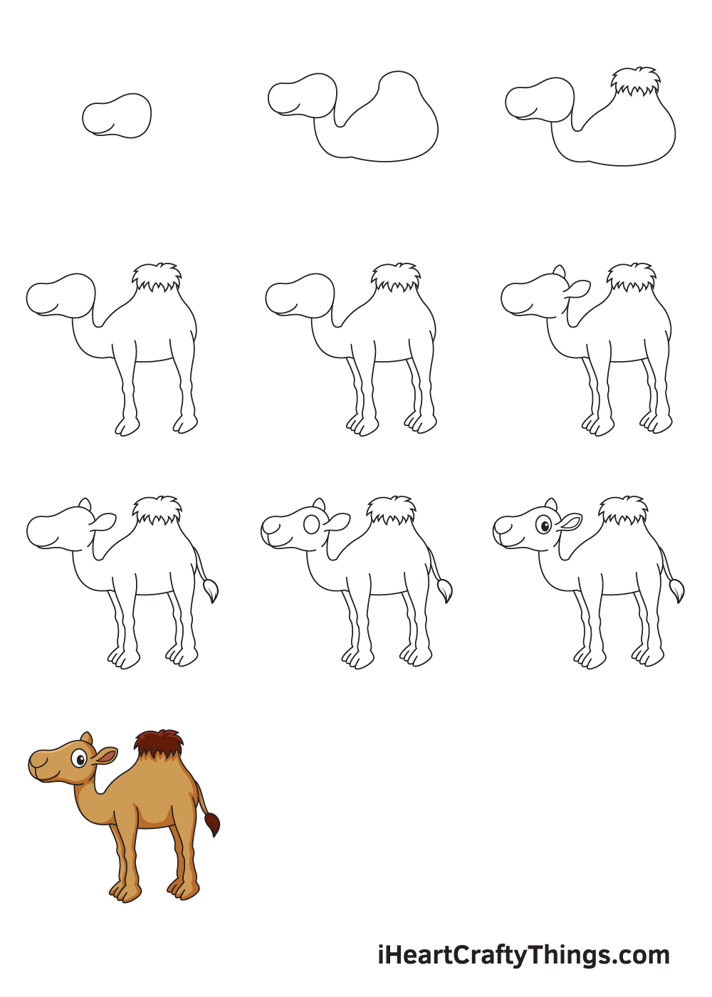 easy camel drawing