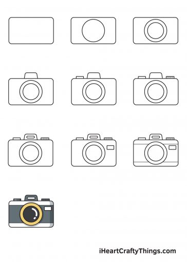 Camera Drawing - How To Draw A Camera Step By Step