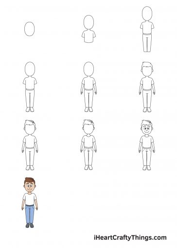 Cartoon People Drawing - How To Draw Cartoon People Step By Step