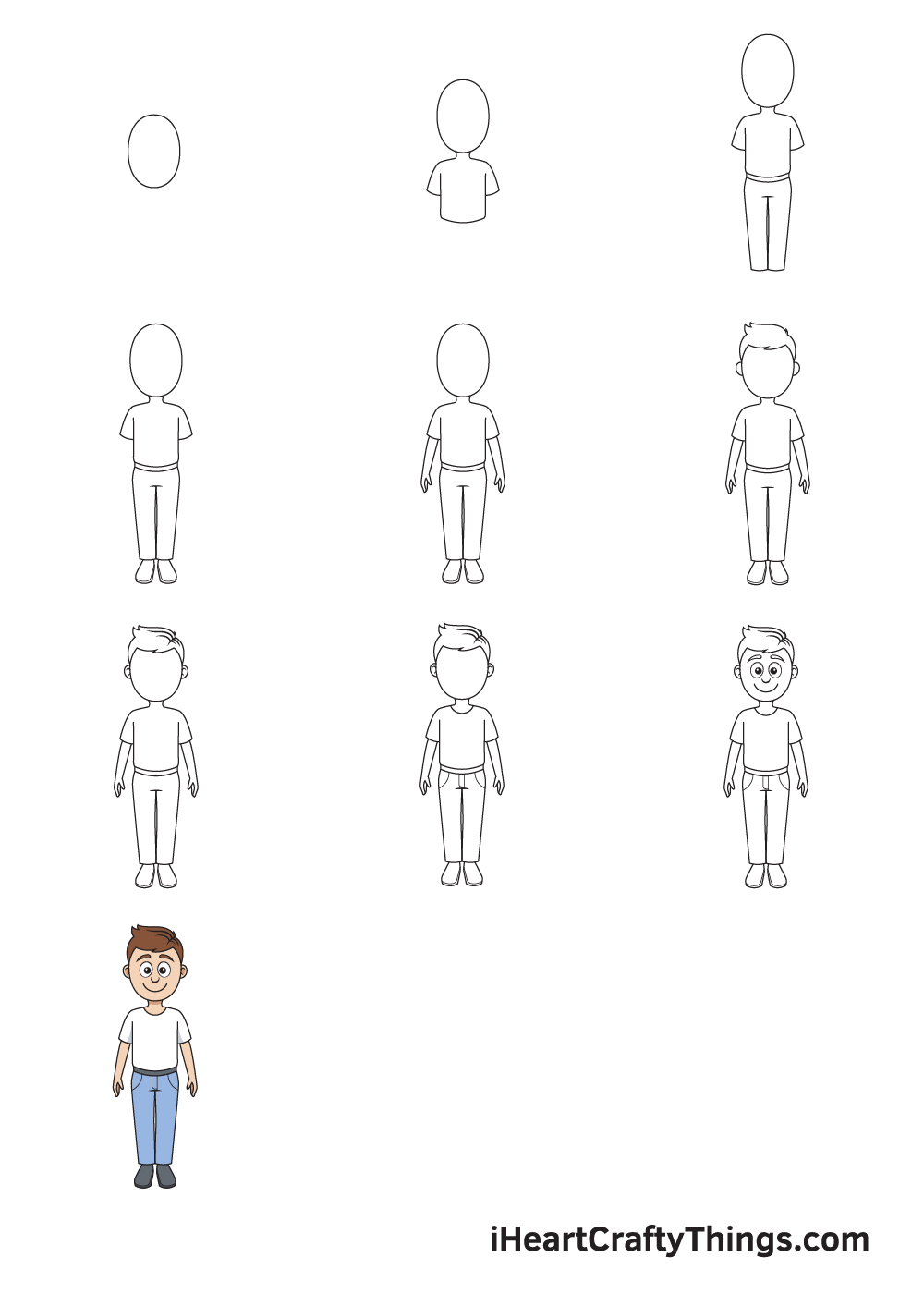 how to draw simple people